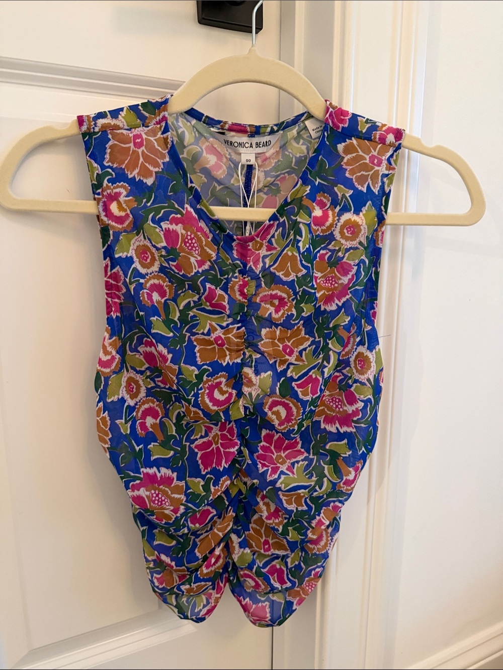 Veronica Beard Blue Floral Sleeveless Camisole